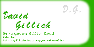 david gillich business card